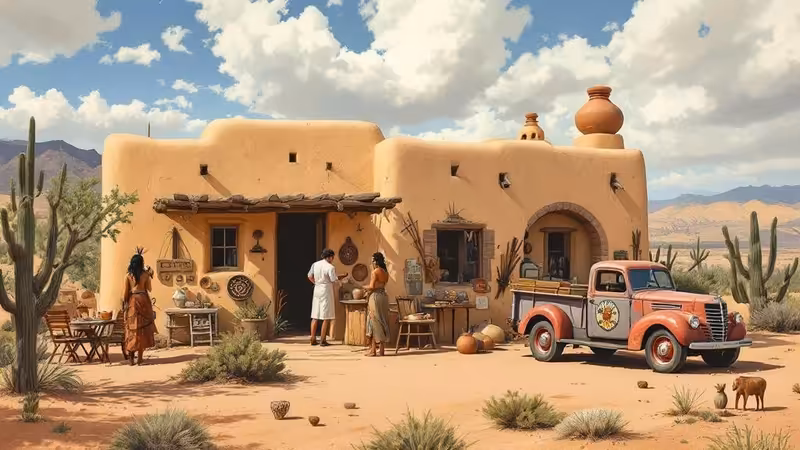 1936 Taos Artist Colony Scene