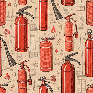 Retro Fire Extinguisher Label Design