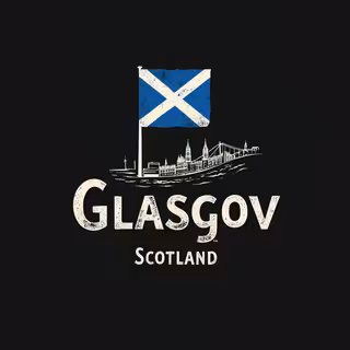 Glasgow Scotland Typography Design