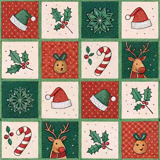 Christmas Checkerboard Pattern