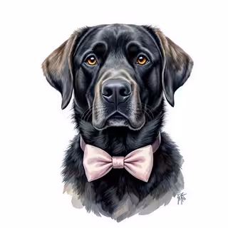 Labrador Retriever Wedding Portrait