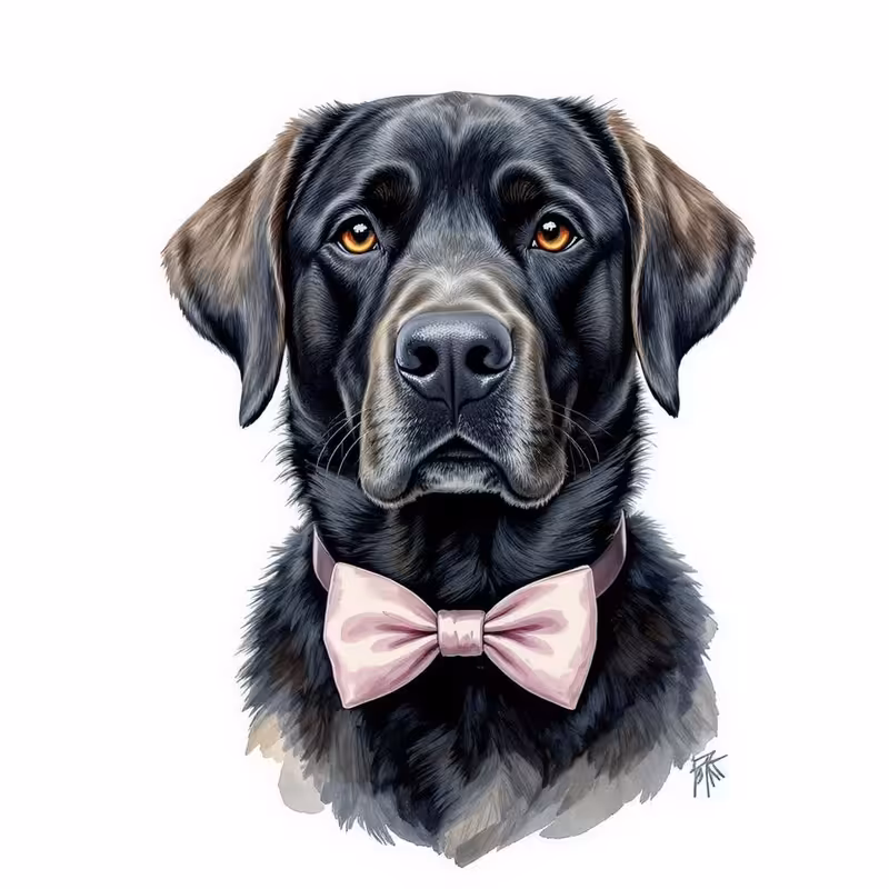 Labrador Retriever Wedding Portrait