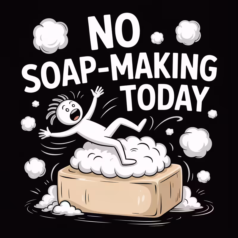 Stick Figure Slipping on Soap
