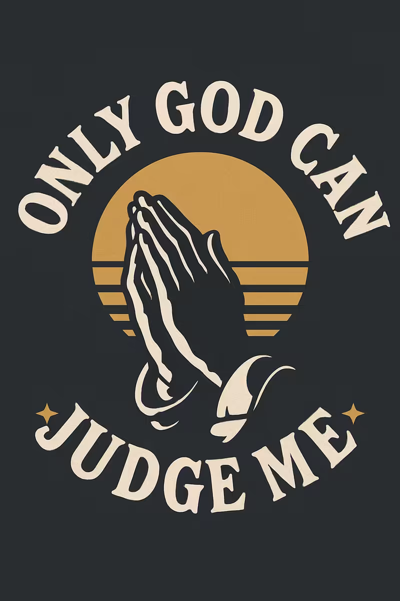 Praying Hands Silhouette Design