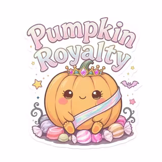 Kawaii Pumpkin Royalty Design