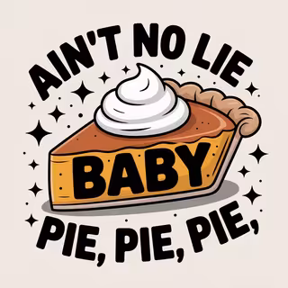 Playful Pumpkin Pie Cartoon Graphic