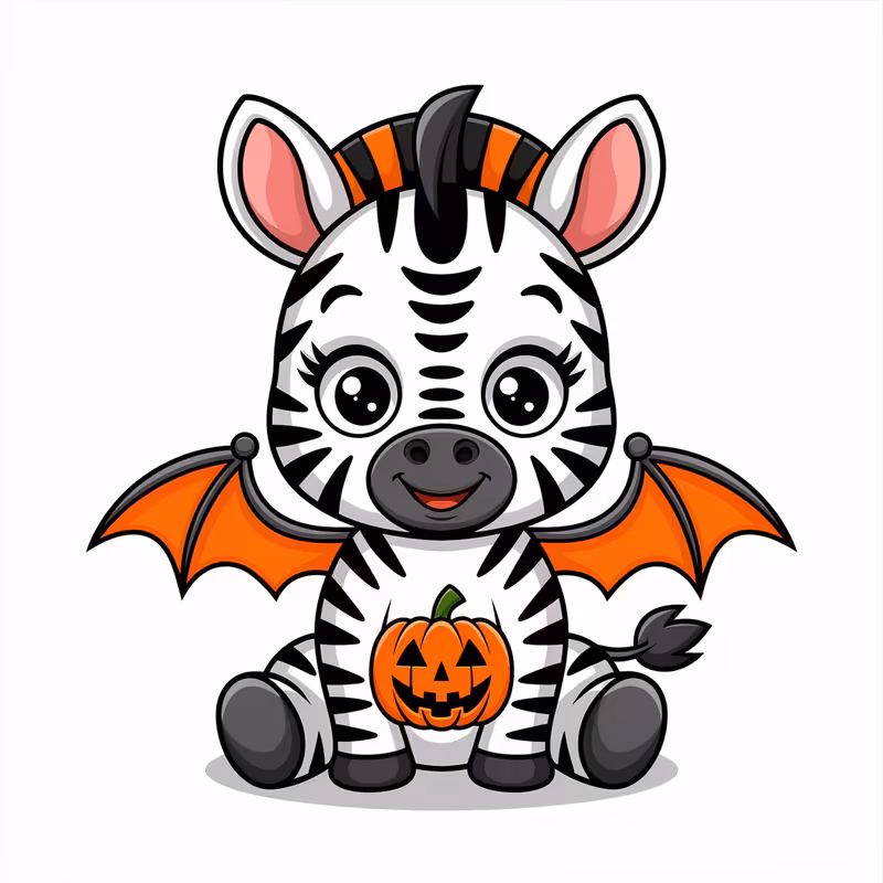 Cute Baby Zebra in Halloween Costume