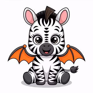 Cute Baby Zebra in Halloween Costume