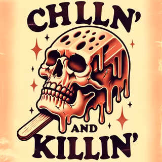 Retro Skull Popsicle Graphic