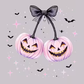 Pastel Goth Mid-Century Halloween Art
