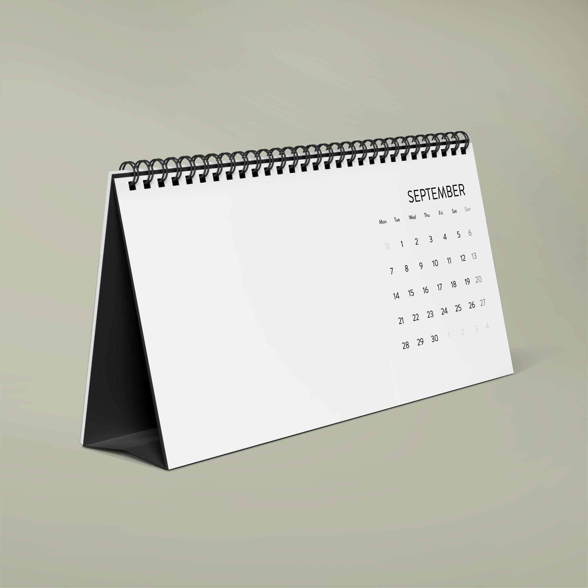 Product Catalog Preview Image Simplex Desk Calendar (2026 grid)