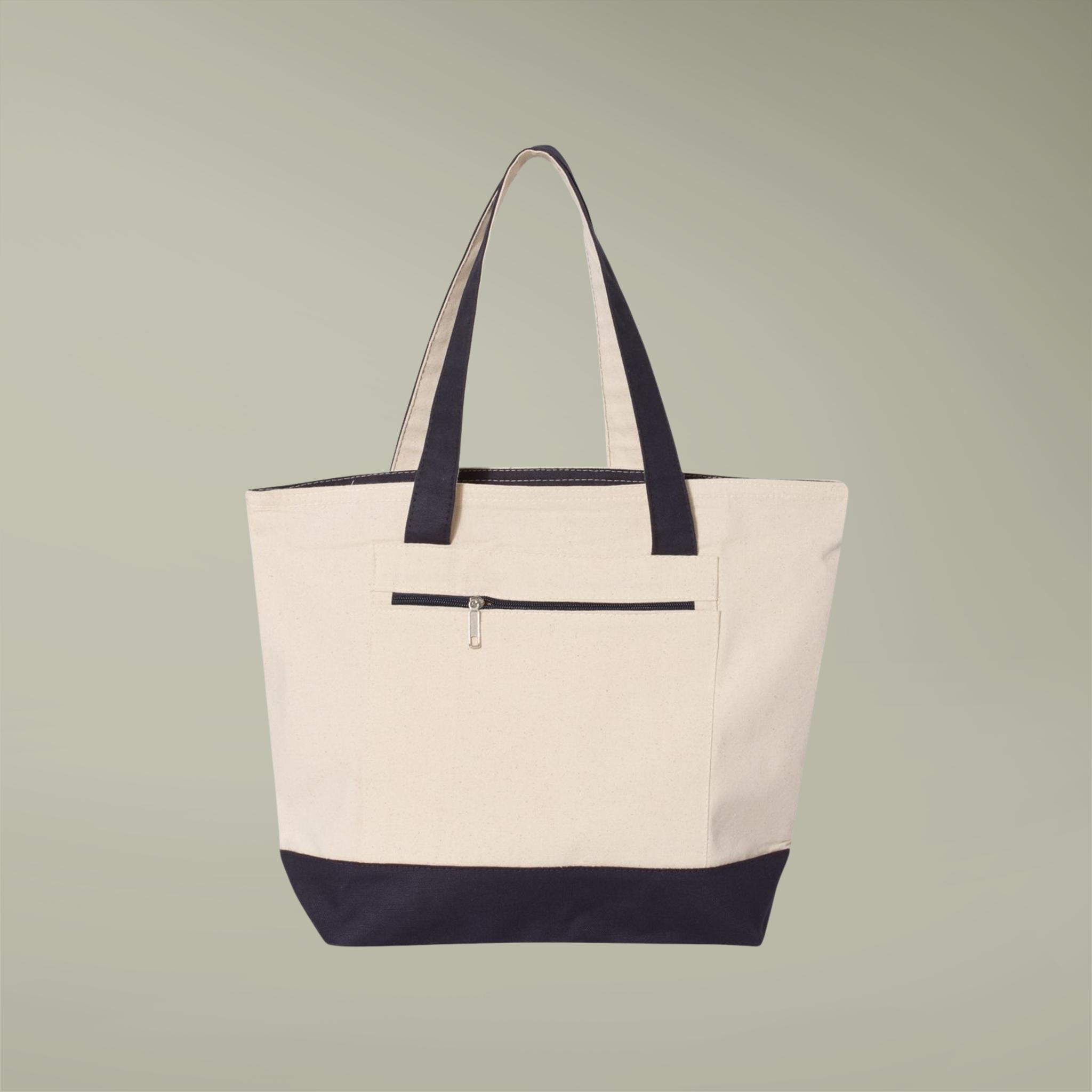 Product Catalog Preview Image Zippered Canvas Tote