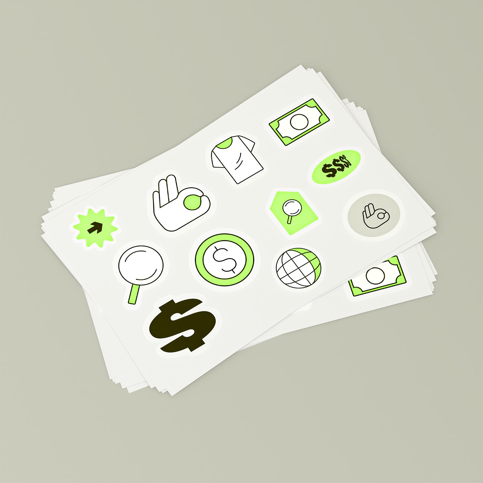 Product Catalog Preview Image Sticker Sheet Bundle, 10pcs